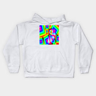 red blue green abstract texture background pattern Kids Hoodie